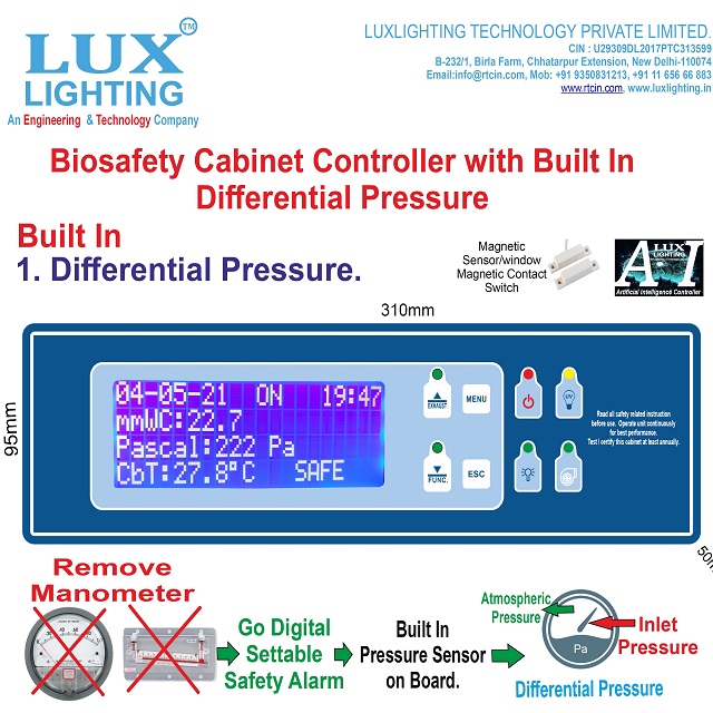 Biosafety  Controller with differential sensor